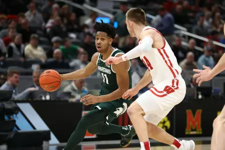 A.J. Hoggard at the 2022 Big Ten Tournament vs. Wisconsin