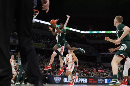Gabe Brown at the 2022 Big Ten Tournament vs. Wisconsin