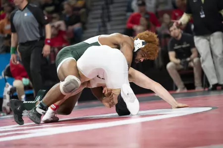 Cameron Caffey at the 2022 Big Ten Championships on March 6, 2022