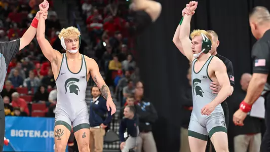 Chase Saldate and Caleb Fish at 2022 Big Ten Championships