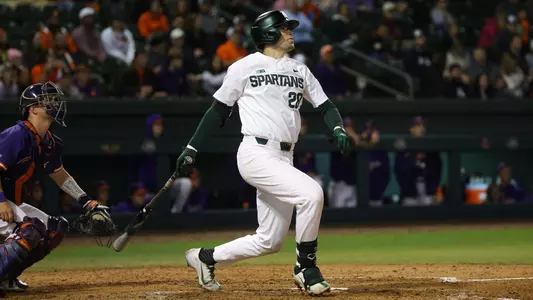 Brock Vradenburg action photo vs Clemson at Greenville 2022