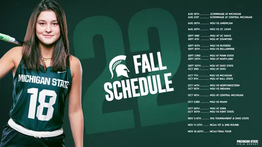 2022 Field Hockey Schedule Graphic