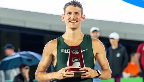 Morgan Beadlescomb after placing second in men's 5000m at the 2022 NCAA Outdoor Championships