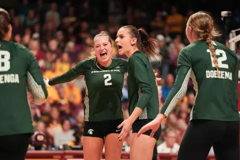 Zuzanna Kulig and Karolina Staniszewska, volleyball, 2023, at Minnesota