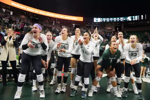 Team Celebration, volleyball, 2023, Penn State