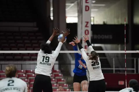 McArthur and Bishop, volleyball, 2023, Tulsa
