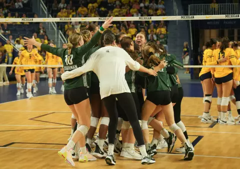 Celebration, volleyball, 2023, Michigan