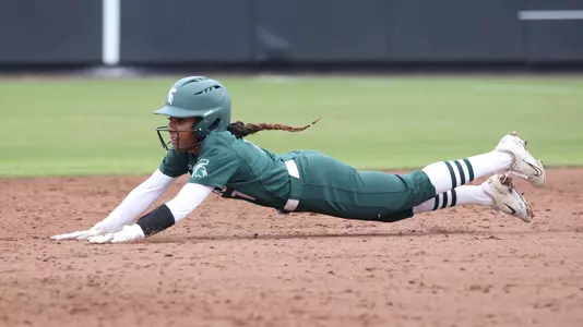 Durham, NC – Feb 23: NCAA Softball - Michigan State vs Elon at Duke Softball Stadium in Durham, NC on February 23, 2024. (Credit: Andy Mead/YCJ)