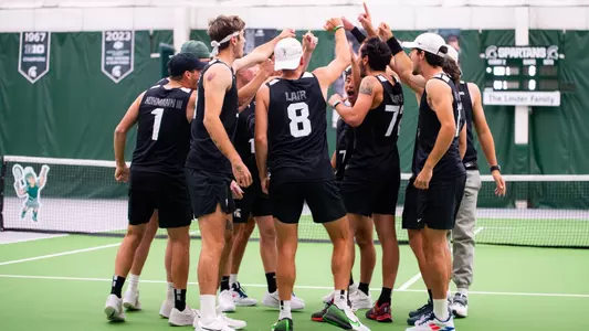 Men's Tennis Team Huddle