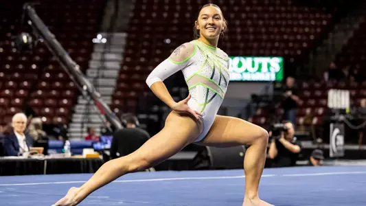 DK2401-01 1028
DK2401-01 MSU wGYM Sprouts Farmers Market Collegiate Quad
MSU’s women’s gymnastics team competes in a collegiate quad event against BYU, NC State, and CAL in West Valley City, Utah. Michigan State took second overall after competing in the uneven bars, beam, floor, and vault events. 
January 13, 2024
Photo by Donovan Kelly