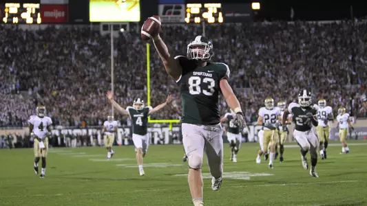 Sept 18, 2010; East Lansing, Mi USA; Notre Dame at Michigan State Spartans at Spartan Stadium. Mandatory Credit: Rey Del Rio / MSU Athletic Communications