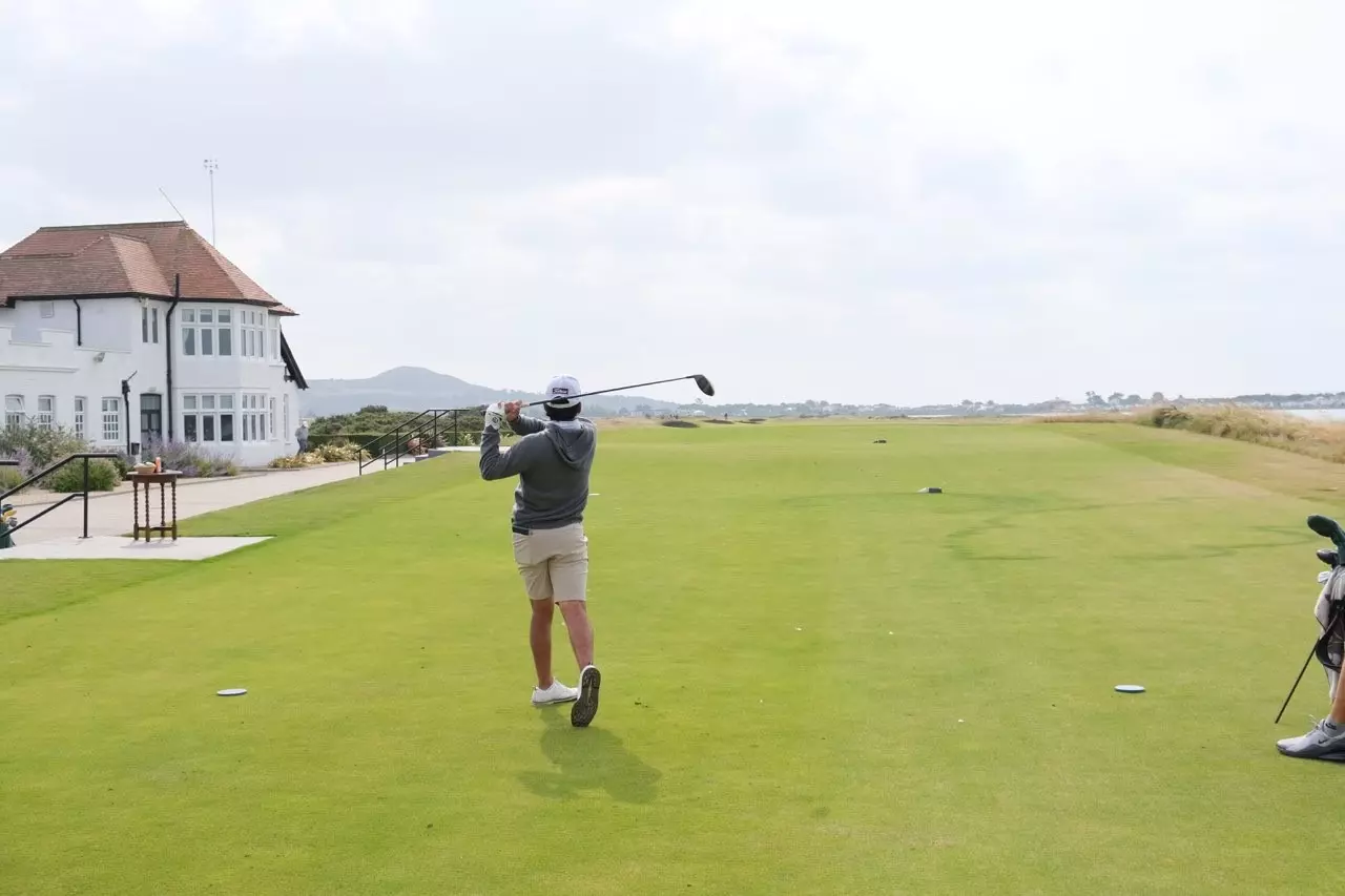 Juan teeing off first at Portmarnock