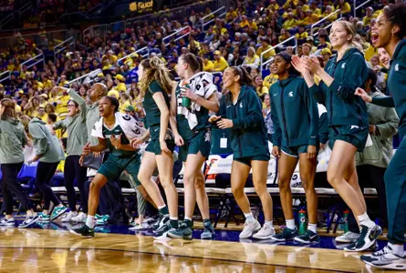 WBB Bench at Michigan