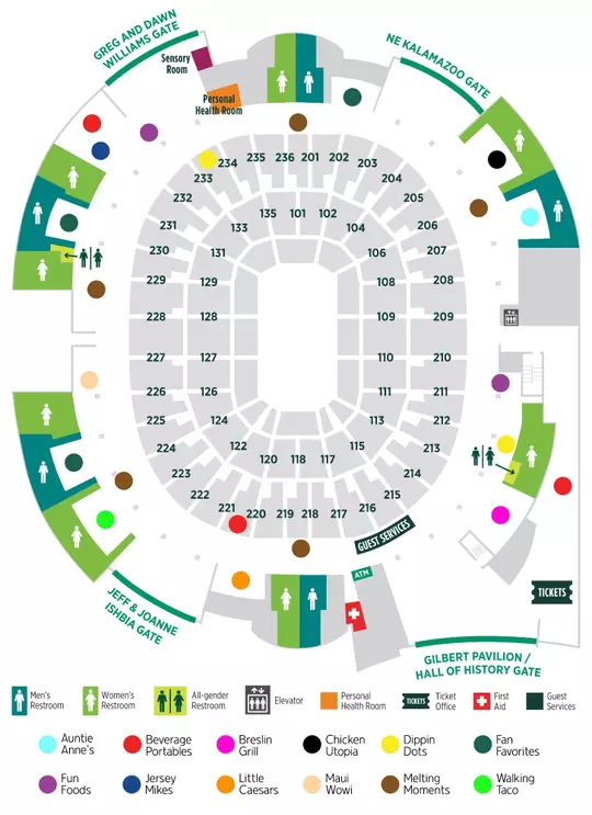 Men's Basketball Concession Map