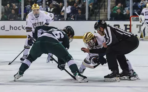 Eric Nilson Face Off, action, hockey, 2025-26