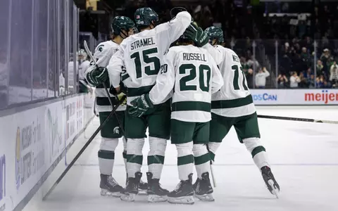 Hockey, celebration, huddle, 2025-26, action