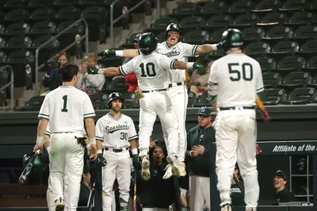 Parker Picot, Nick Williams celebration vs Harvard at Greenville