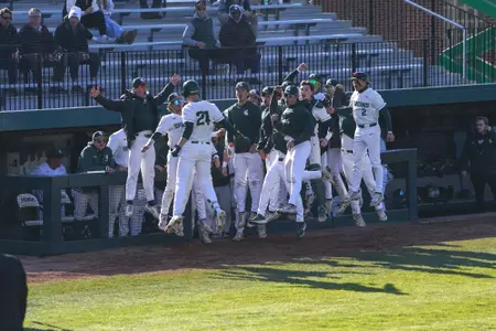 Team dugout jump celebration