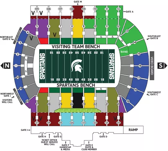 2025 Season Ticket Membership Seating Map