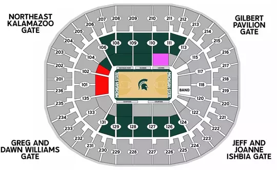 2024-25 Women's Basketball Seating Chart
