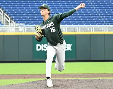 Joseph Dzierwa action at B1G Tournament vs Nebraska