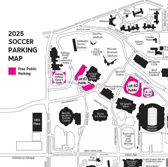2025 Soccer Parking Map
