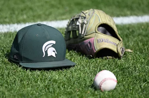 Baseball Spartan head hat, glove and baseball