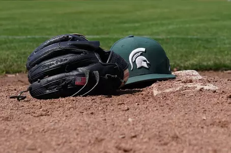 Spartan head baseball hat and glove