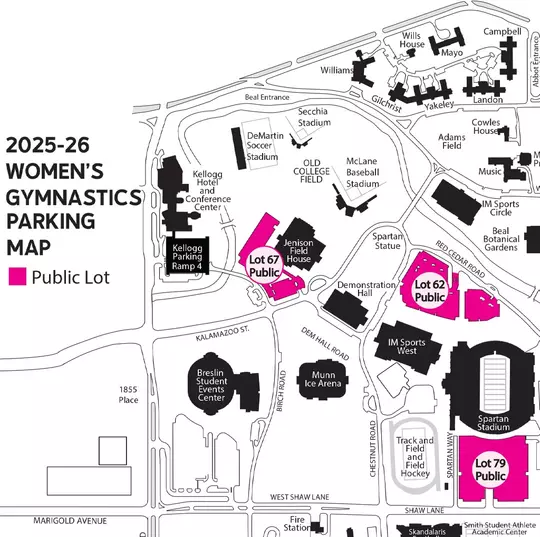 2025 Gymnastic Parking Map
