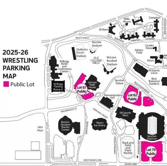 2025-26 Wrestling Parking Map