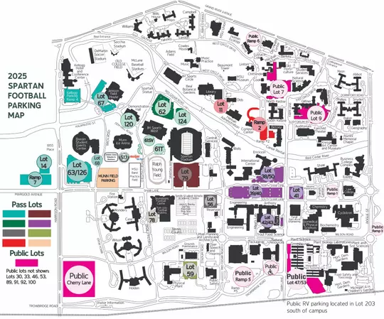 2025 Football Parking Map