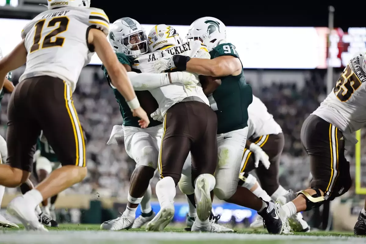 Jalen Thompson and Alex Van Sumeren tackle for safety vs WMU