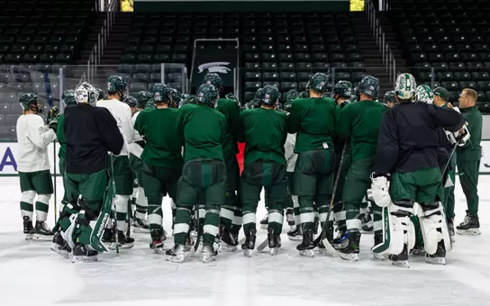 Michigan State hockey, practice, 2025, action