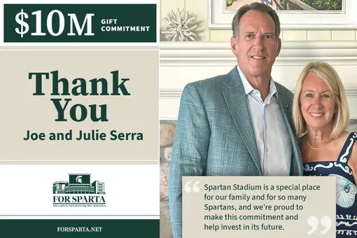 Joe and Julie Serra make $10m commitment to FOR SPARTA, supporting future of Spartan football