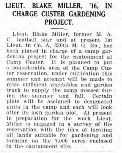 Photo scan of a news article about Blake Miller