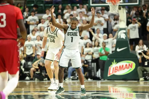 Jeremy Fears against Incarnate Word during 2026-27 exhibition.