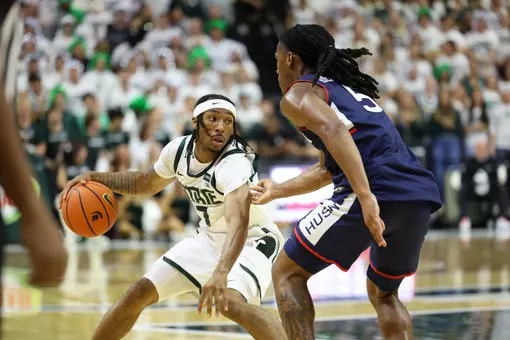 Carlos Medlock Jr. during exhibition game against UConn.