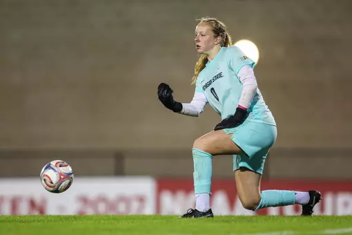 Noelle Henning restarts the play at Indiana