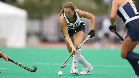 Ella Tambroni handles the ball against Longwood
