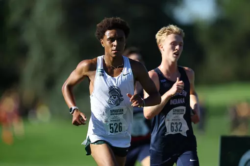 Ethan Powell runs at the Spartan Invitational