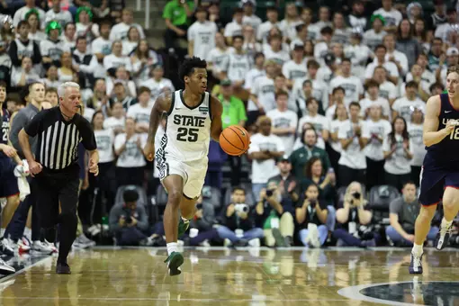 Jasiah Jervis during an exhibition game against UConn in 2026