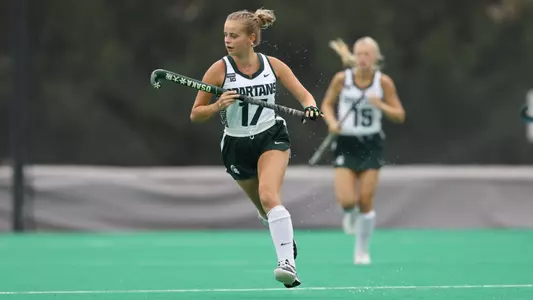 Caroline Horace runs across the field at Ralph Young Field