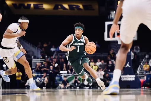 Jeremy Fears Jr. during exhibition game at Marquette