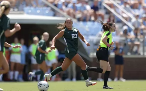 Bella Najera goes to goal in a road game at North Carolina