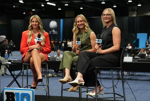 Kennedy Blair and THeryn Hallock at B1G Media Day