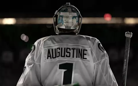 Trey Augustine, hockey, action, 2025-26