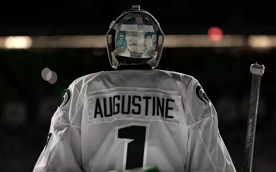 Trey Augustine, hockey, action, 2025-26