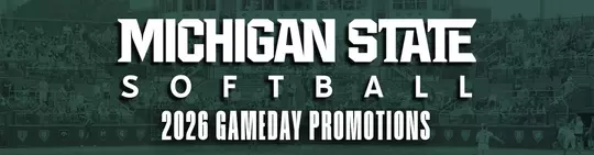 2026 Softball Gameday Promotions header with a photo of a softball game