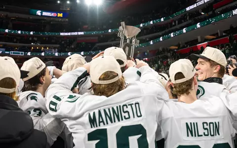 Duel In The D, 2025-26, action, trophy, celebration, hockey