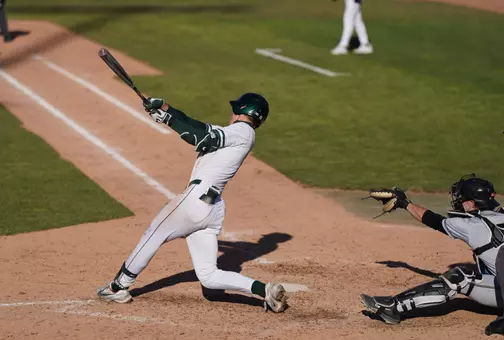 CJ Deckinga swings vs. Purdue